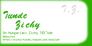 tunde zichy business card